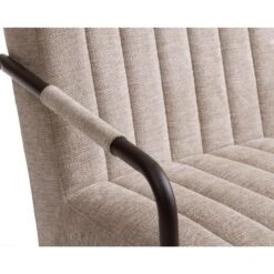 Fauteuil Stof/Metaal Zandkleur - Incl. Armleuning - Trout - Set Van 2 -Leenbakker Winkel 78614b9a98be48aca1956a1c8f2226ae