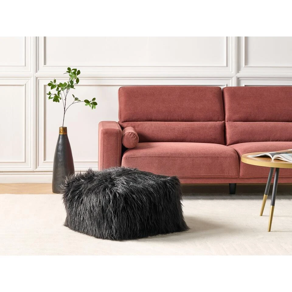 MUKKI - Poef - Zwart - Polyester 2 MUKKI - Poef - Zwart - Polyester - Afbeelding 2