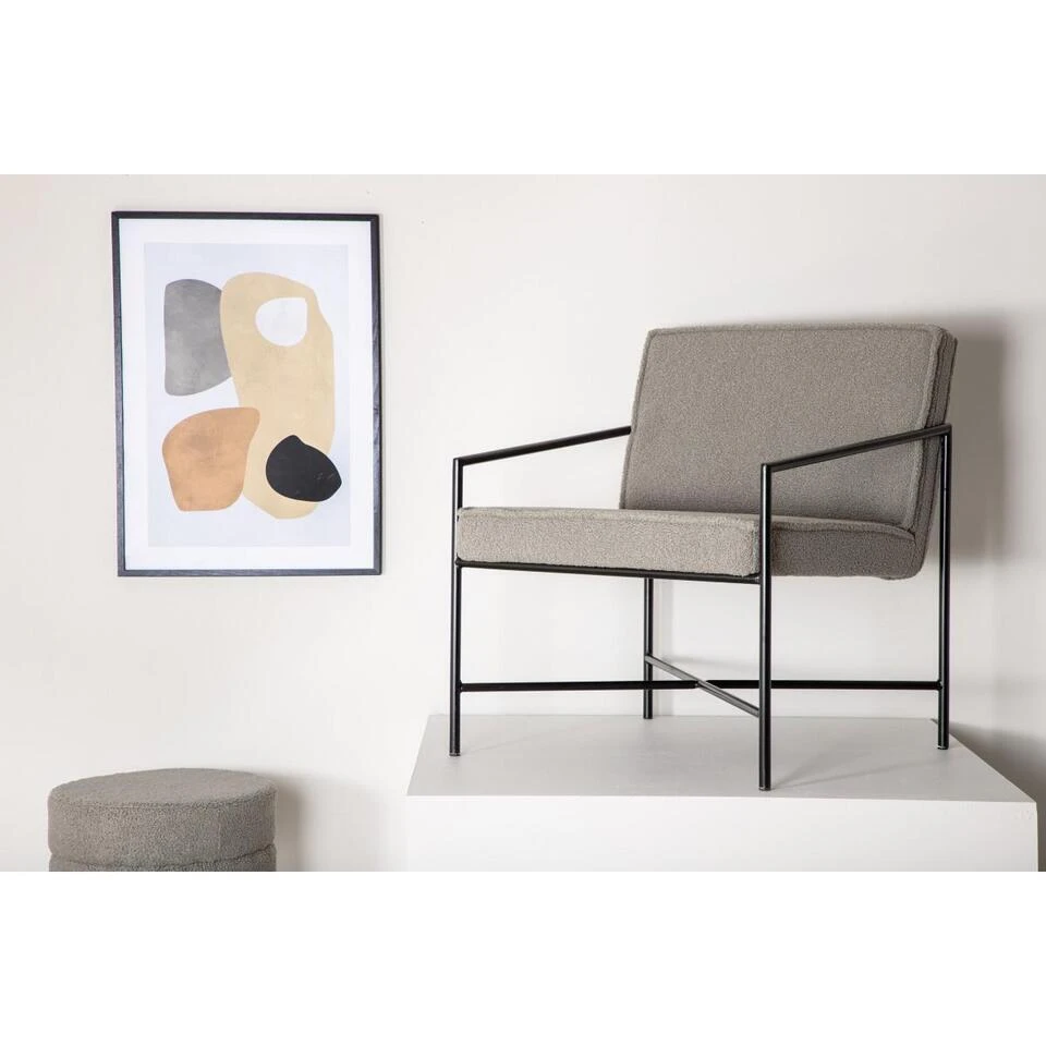 Svea - Nara Fauteuil - Teddy - Greige 2 Svea - Nara Fauteuil - Teddy - Greige - Afbeelding 2