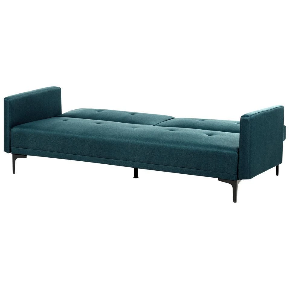 LUCAN - Slaapbank 3-zits - Blauw - Polyester 10 LUCAN - Slaapbank 3-zits - Blauw - Polyester - Afbeelding 10