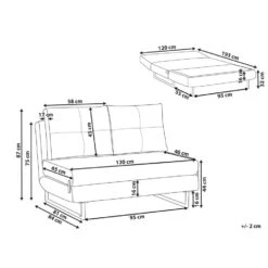 JERSLEV - 2-zits Slaapbank - Zwart - Stof -Leenbakker Winkel 7b6cf067b3164c8893b6d6f7b6f92092