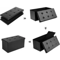 Zitpoef, Zitbank Met Opbergruimte, Opvouwbaar, Zwart 12 Zitpoef, Zitbank Met Opbergruimte, Opvouwbaar, Zwart -Leenbakker Winkel 7df6b071b98a43d3a666376a47942d7d