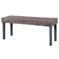 VidaXL Bankje 110 Cm Natuurlijk Kubu Rattan En Massief Mangohout Grijs 7 VidaXL Bankje 110 Cm Natuurlijk Kubu Rattan En Massief Mangohout Grijs -Leenbakker Winkel 7e0f7099f23641188fffccf28239518b
