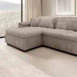 Meubella - Hoekbank Nicoreta - Bruin Ribstof - Links 9 Meubella - Hoekbank Nicoreta - Bruin Ribstof - Links -Leenbakker Winkel 7e25adfe58a8424788001d64f54005a2