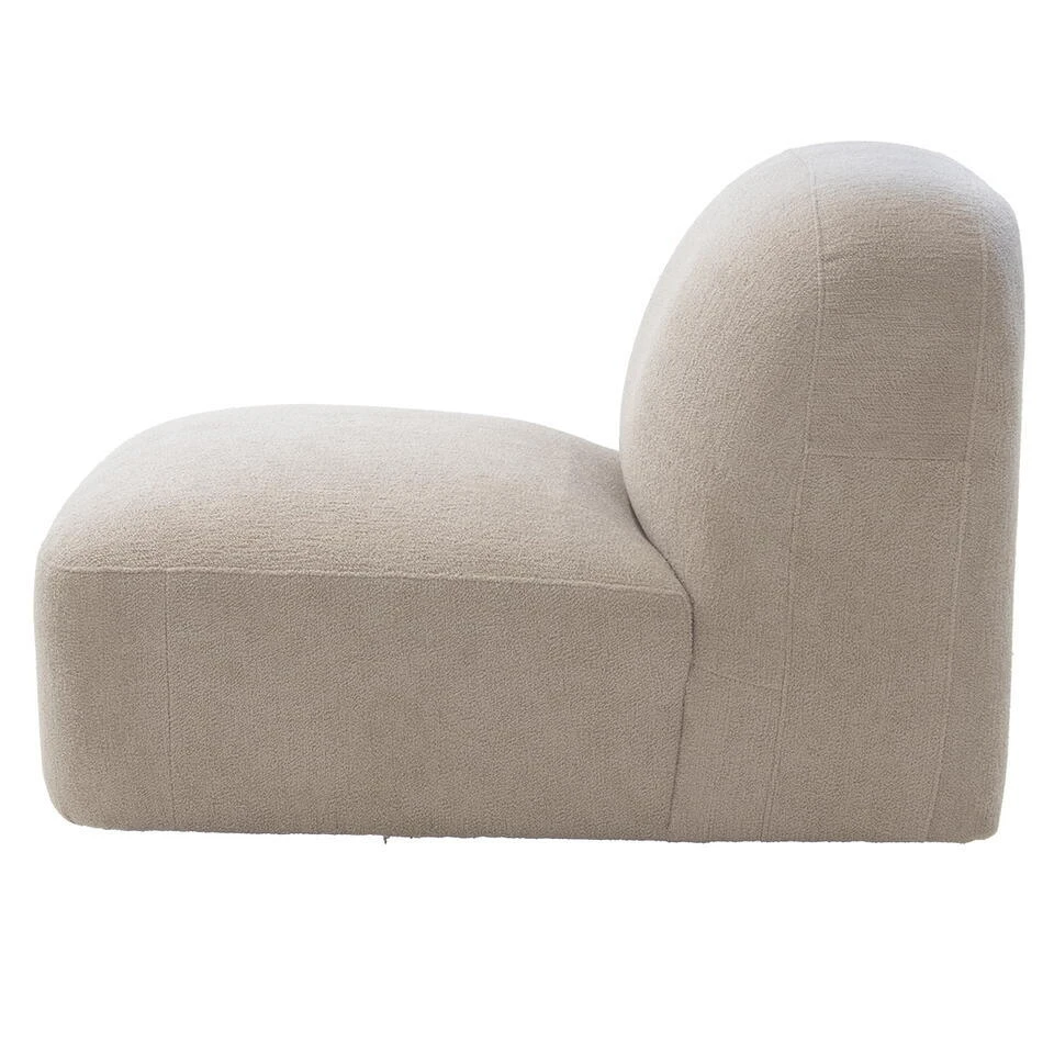 Loveseat Stof Taupe - Zitbreedte 76cm - 76x106x75cm - Mary 4 Loveseat Stof Taupe - Zitbreedte 76cm - 76x106x75cm - Mary - Afbeelding 4