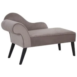 BIARRITZ - Chaise Longue - Grijs - Linkerzijde - Fluweel -Leenbakker Winkel 8030e49fa8ed4b24845ffb8f124e5357