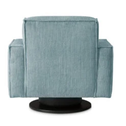 Draaifauteuil Stuttgart Met Armleuning - Ribcord - Ijsblauw/grijs -Leenbakker Winkel 81004591 0901