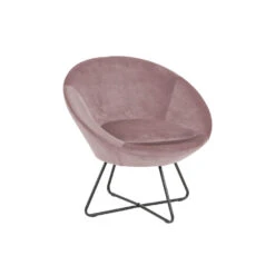 Fauteuil Forli - Fluweel - Roze -Leenbakker Winkel 81020404 0700