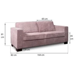 Bank Stuttgart 2-zits - Ribcord - Roze -Leenbakker Winkel 81023418 9600