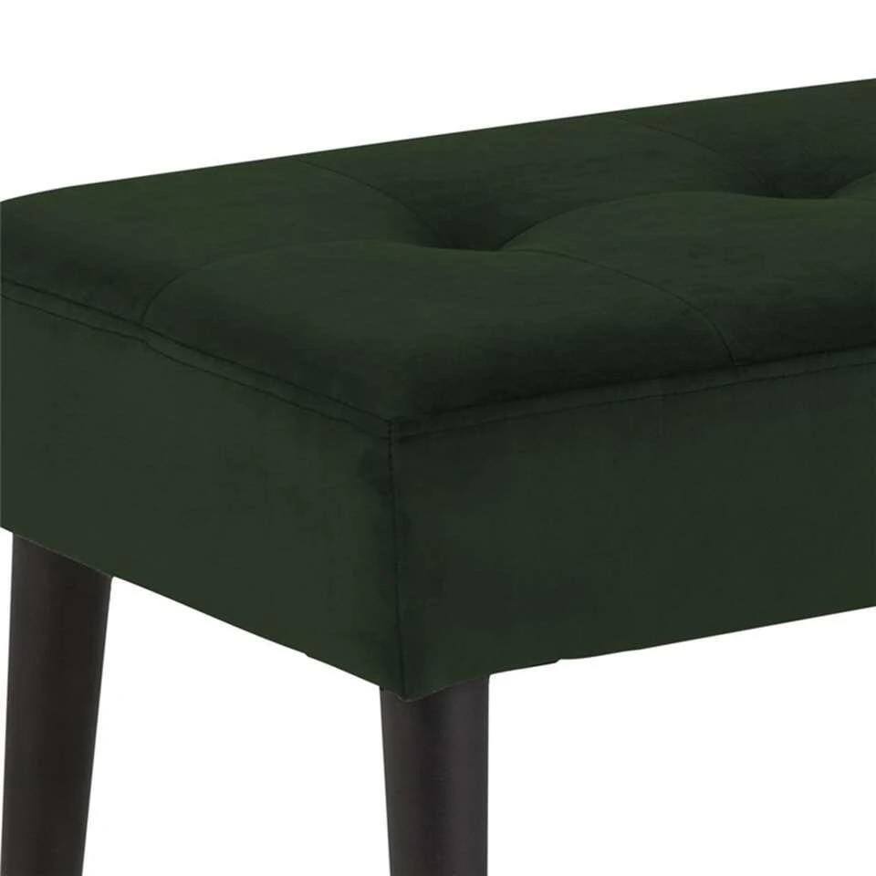 Bankje Gaby - Stof Vic - Groen - 45x95x38 Cm 2 Bankje Gaby - Stof Vic - Groen - 45x95x38 Cm - Afbeelding 2