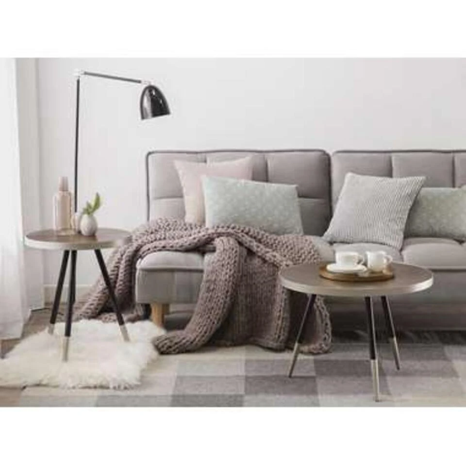 Beliani Bijzettafel RAMONA - Donkere Houtkleur Mdf 2 Beliani Bijzettafel RAMONA - Donkere Houtkleur Mdf - Afbeelding 2