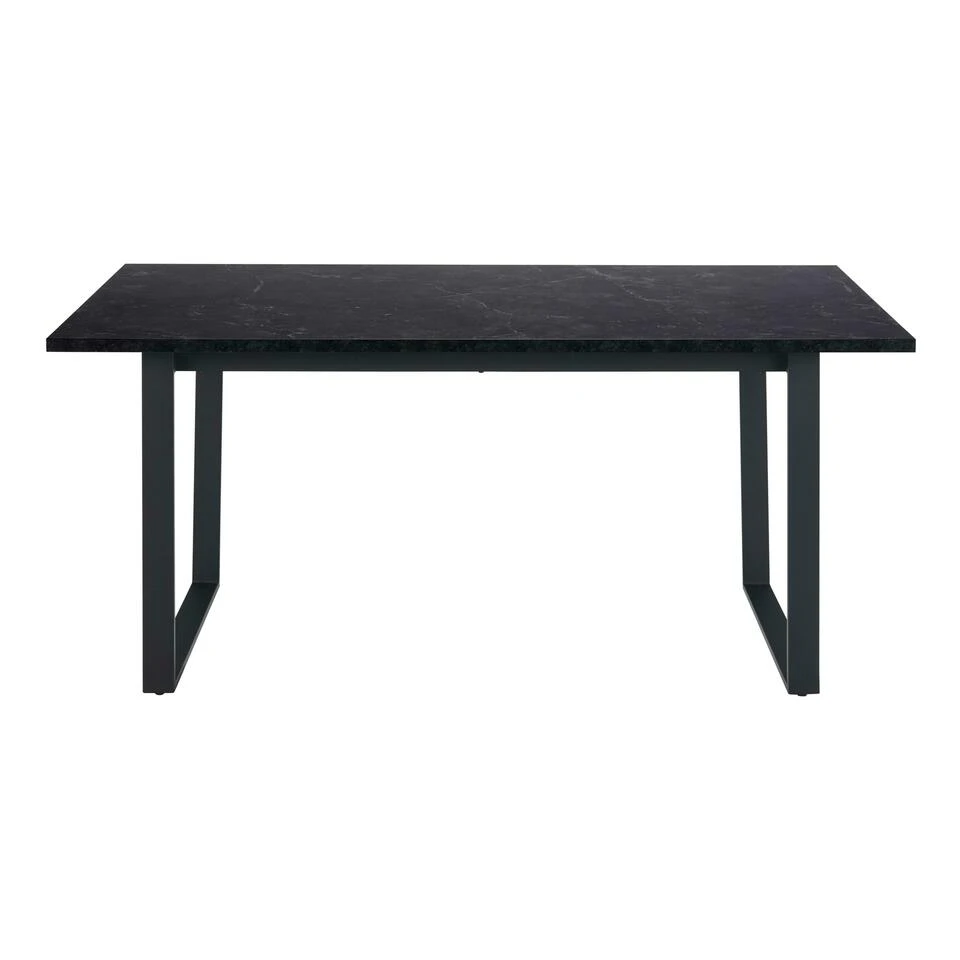 Sohome Eettafel Sheetal - 160 X 90cm - Zwart Marmerlook 3 Sohome Eettafel Sheetal - 160 X 90cm - Zwart Marmerlook - Afbeelding 3