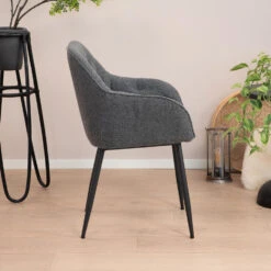 Sohome Eetkamerstoel - Set Van 2 - Otto - Bouclé - Antraciet -Leenbakker Winkel 8357f5837fb7461c9c923b4d4dfb01d4