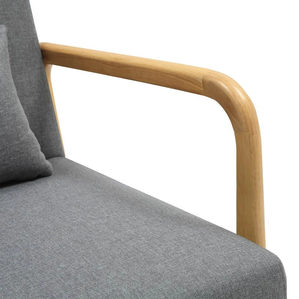 CLP Fauteuil Hibbing Natura Frame - Hout - Licht Grijs 4 CLP Fauteuil Hibbing Natura Frame - Hout - Licht Grijs - Afbeelding 4