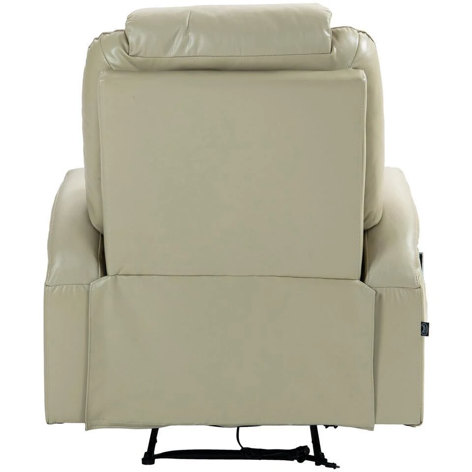 CLP Fauteuil Hepler Zwart Frame - Kunstleer - Creme 6 CLP Fauteuil Hepler Zwart Frame - Kunstleer - Creme - Afbeelding 6