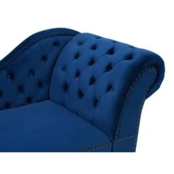 NIMES - Chaise Longue - Blauw - Rechterzijde - Fluweel -Leenbakker Winkel 845b2577c6334b3e99c8398919e84d64