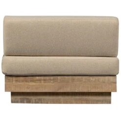 WOOOD Balk Muurbankje Incl. Kussens - Hout - Naturel - 87x107x66 -Leenbakker Winkel 846bf75008554c72a320cf54729373f1