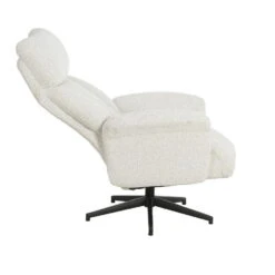 Relaxfauteuil Off-White Stof - 76x80x95cm - Draaibaar - Jonas -Leenbakker Winkel 859141a6c13344f79cd8654320048820