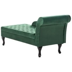 PESSAC - Chaise Longue - Donkergroen - Rechterzijde - Fluweel -Leenbakker Winkel 85f64944bdcb45f59e8a97ad60e98903