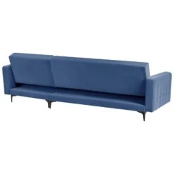 ABERDEEN - Slaapbank Met Ottomaan - Blauw - Linkszijdig - Fluweel -Leenbakker Winkel 862adf3a33a84289b2dbda54e01a2e60