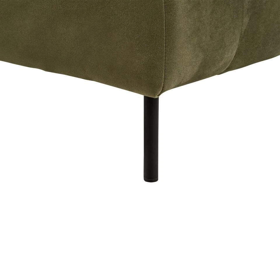 LANNILS - Chaise Longue - Groen - Linkszijdig - Fluweel 10 LANNILS - Chaise Longue - Groen - Linkszijdig - Fluweel - Afbeelding 10