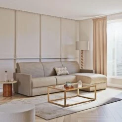 CALICOSY - Slaapbank BELLUNO - Beige - 87x260x150 Cm -Leenbakker Winkel 8727287d0bf54e9591352331f87f99f5