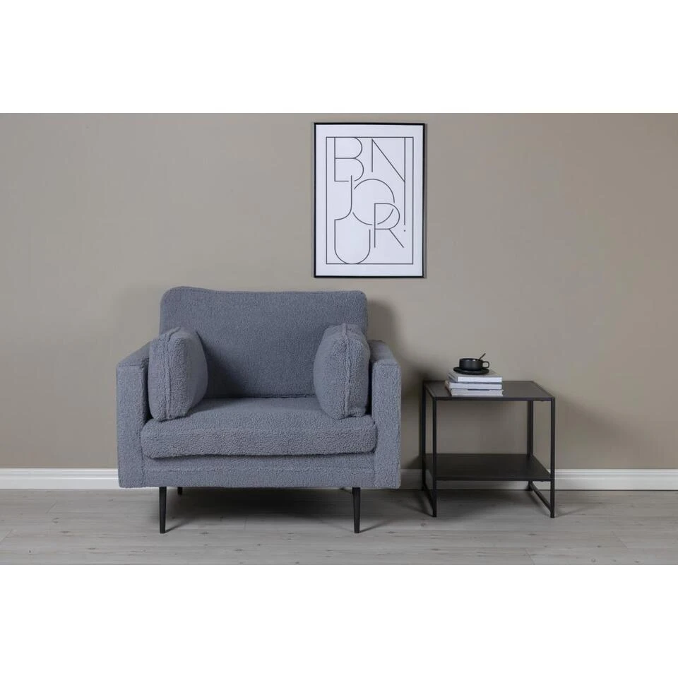 Svea - Kiva Fauteuil - Teddy - Donkergrijs 2 Svea - Kiva Fauteuil - Teddy - Donkergrijs - Afbeelding 2