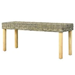 VidaXL Bankje 110 Cm Natuurlijk Kubu Rattan En Massief Mangohout 7 VidaXL Bankje 110 Cm Natuurlijk Kubu Rattan En Massief Mangohout -Leenbakker Winkel 88b43365922d4f5bbfc6dc415c47e386