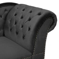 NIMES - Chaise Longue - Zwart - Rechterzijde - Fluweel -Leenbakker Winkel 88dd2ee1b77e45558e034cb1a01463e7