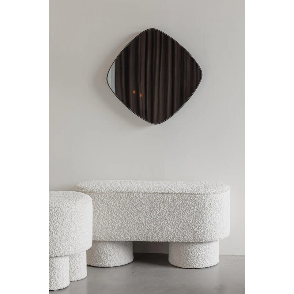 Housecraft Marcos Bankje Bouclé Wit 2 Housecraft Marcos Bankje Bouclé Wit - Afbeelding 2