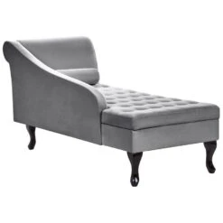 PESSAC - Chaise Longue - Lichtgrijs - Rechterzijde - Fluweel -Leenbakker Winkel 8925a90f803f49c1a32d68382ea6034c