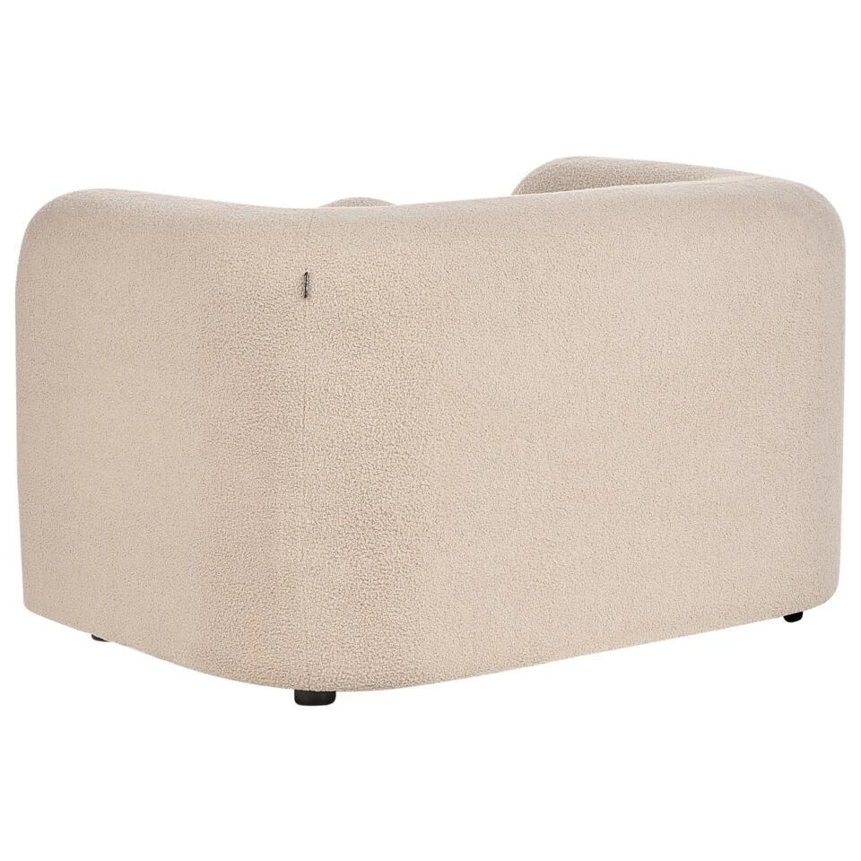 LEIREN - Fauteuil - Beige - Bouclé 7 LEIREN - Fauteuil - Beige - Bouclé - Afbeelding 7