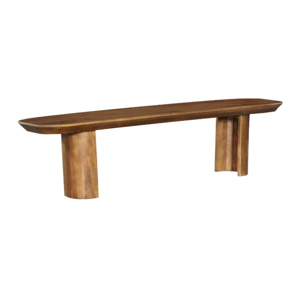 StarFurn Eetkamerbank Walnoot Mangohout - 220x38x45cm - Maré 4 StarFurn Eetkamerbank Walnoot Mangohout - 220x38x45cm - Maré - Afbeelding 4