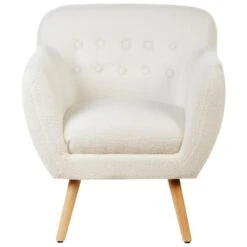 MELBY - Fauteuil - Wit - Bouclé -Leenbakker Winkel 8fae5c1d3c1a4a979168d9d094b8b6d0