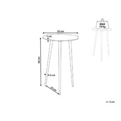 Beliani Bijzettafel MUNNAR - Goud Aluminium -Leenbakker Winkel 915a879881154e28a045051f545e9f7f