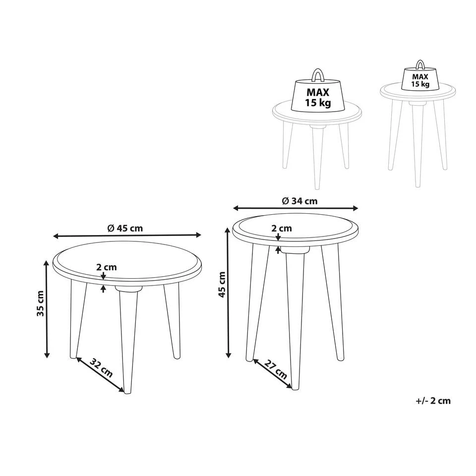 Beliani Bijzettafel EKAMBA - Groen Mangohout 3 Beliani Bijzettafel EKAMBA - Groen Mangohout - Afbeelding 3