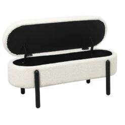 Opbergbank Stof Beige - Met Opbergruimte - 108x41x48cm - Vieve -Leenbakker Winkel 93a6b094cf5749c5b5c260bdf0cc51b8