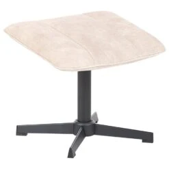 LIA - Fauteuil Met Hocker - Beige - Fluweel -Leenbakker Winkel 93bd5d65057542c38284f75bef171c34