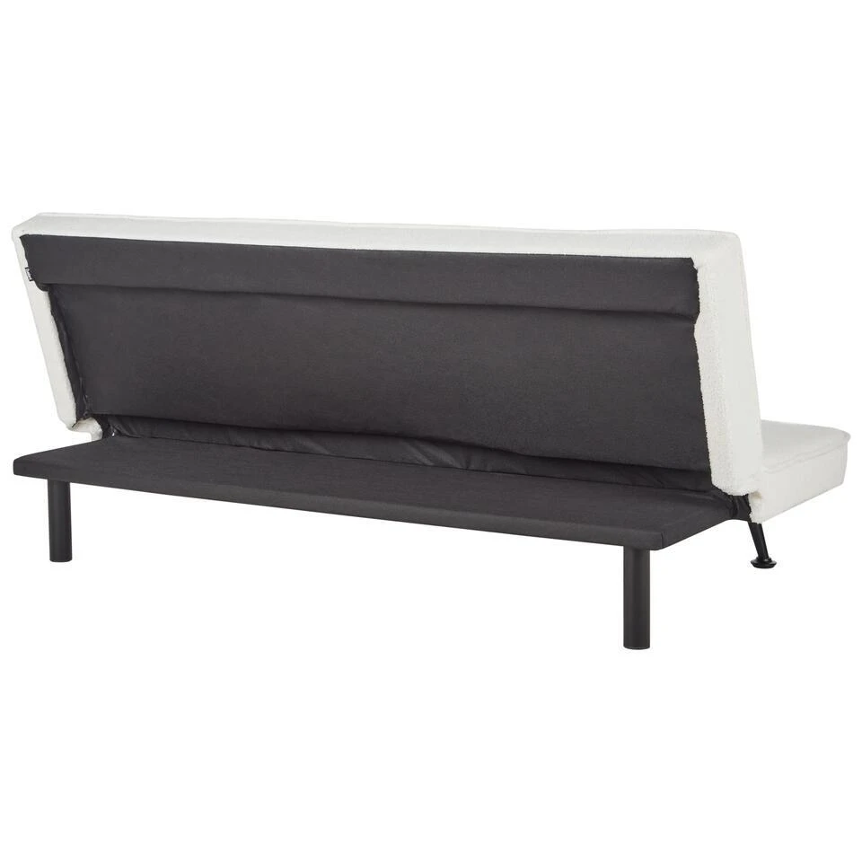 HASLE - Slaapbank 3-zits - Wit - Bouclé 10 HASLE - Slaapbank 3-zits - Wit - Bouclé - Afbeelding 10