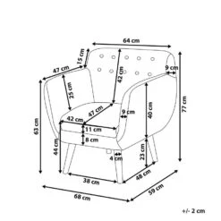 MELBY - Fauteuil - Wit - Bouclé -Leenbakker Winkel 94371d43ce8b47eb9a627dc860a847e1