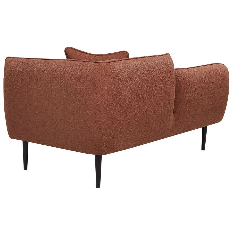 CHEVANNES - Chaise Longue - Donkerrood - Bouclé 6 CHEVANNES - Chaise Longue - Donkerrood - Bouclé - Afbeelding 6