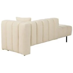 LANNILS - Chaise Longue - Beige - Rechtszijdig - Fluweel -Leenbakker Winkel 947a230bebee4d708eb29fba078f14d4