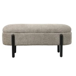 Opbergbank Stof Taupe - Met Opbergruimte - 108x41x48cm - Vieve -Leenbakker Winkel 9489caed0a4145e0aadae0c0a295b10f