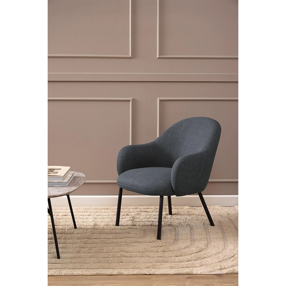 Fauteuil Grijs - Zithoogte 43cm - 70x75x75cm - Rollo 9 Fauteuil Grijs - Zithoogte 43cm - 70x75x75cm - Rollo - Afbeelding 9