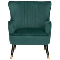 VARBERG - Fauteuil - Groen - Fluweel -Leenbakker Winkel 97046c48e7614c4486139c889ed2fd13