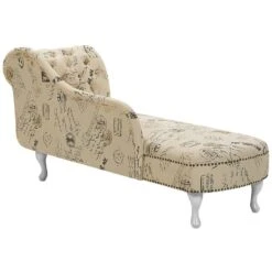NIMES - Chaise Longue - Beige - Rechterzijde - Polyester -Leenbakker Winkel 971e3f6dd9954475904a06b9eb5969d7