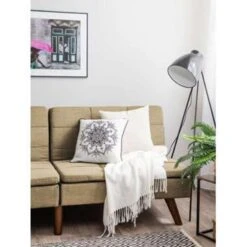 Beliani Driezitsbank - RONNE Bruin Polyester -Leenbakker Winkel 97708874a4fc4b2aaa7bf091f53f5b95