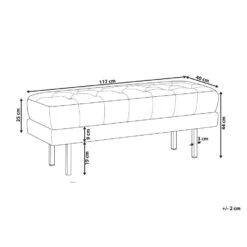 ROSEVILLE - Bankje - Beige - Fluweel -Leenbakker Winkel 98e49f57b7a64653959dddea6c0fd0a2