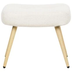 VEJLE II- Fauteuil Met Hocker - Wit - Bouclé -Leenbakker Winkel 9a13737841a94a04af65ee73b34e5a07