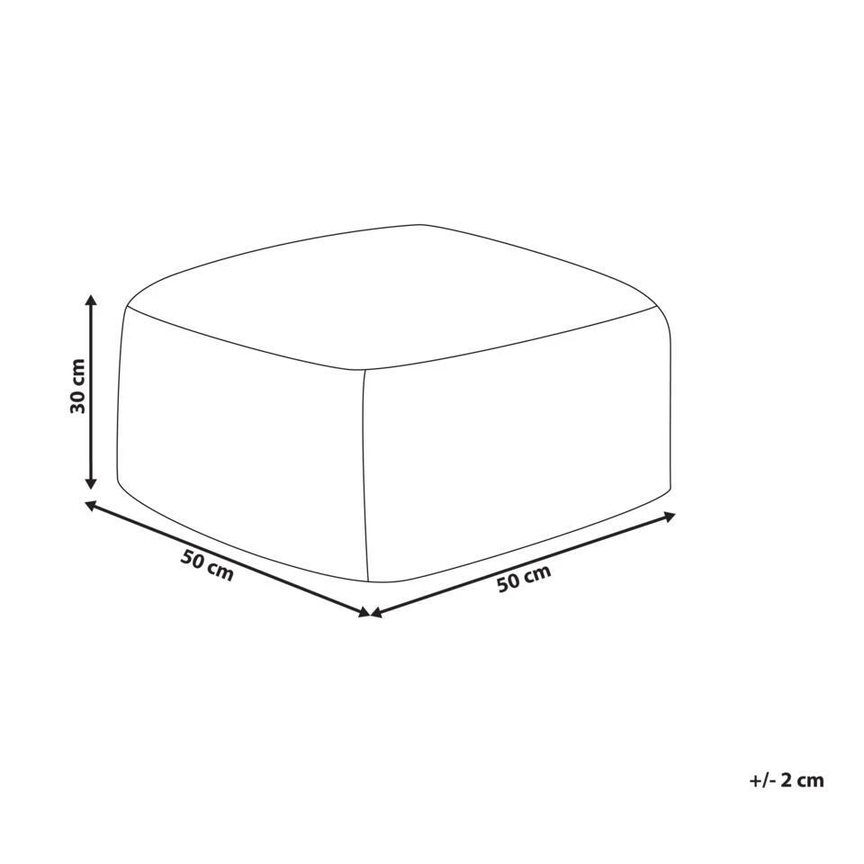 MUKKI - Poef - Zwart - Polyester 4 MUKKI - Poef - Zwart - Polyester - Afbeelding 4